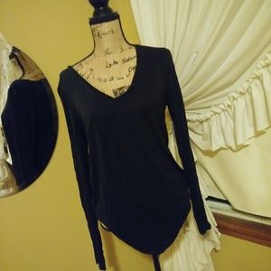 Black long sleeved top